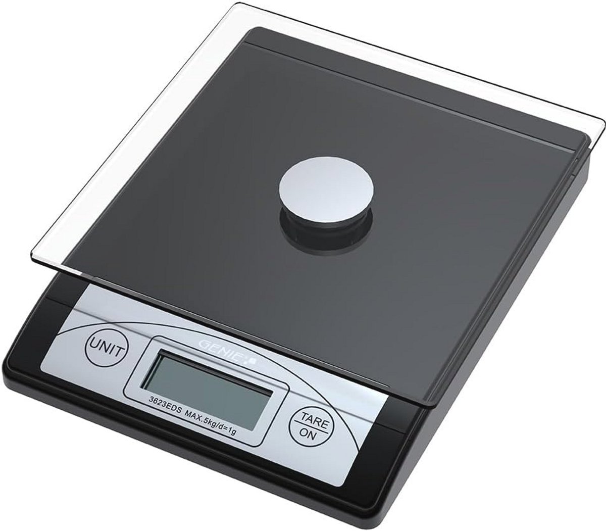 Digitale brievenweegschaal voor precisie (1 g tot 5000 g, robuuste kunststof, LCD-display)
