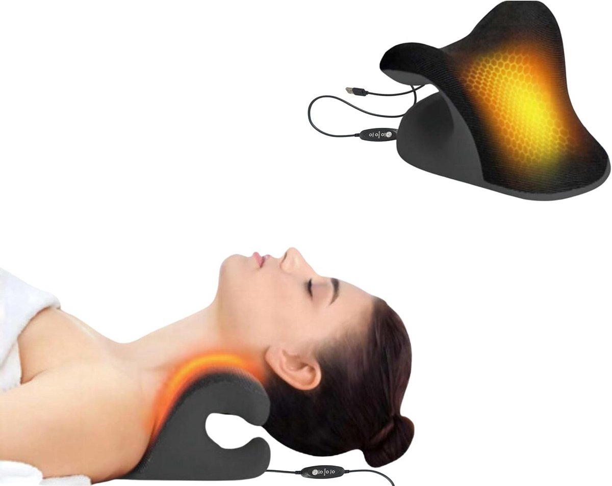 Therapeutisch Nektractie Apparaat met Warmtekussen voor Nekpijn en Houdingscorrectie