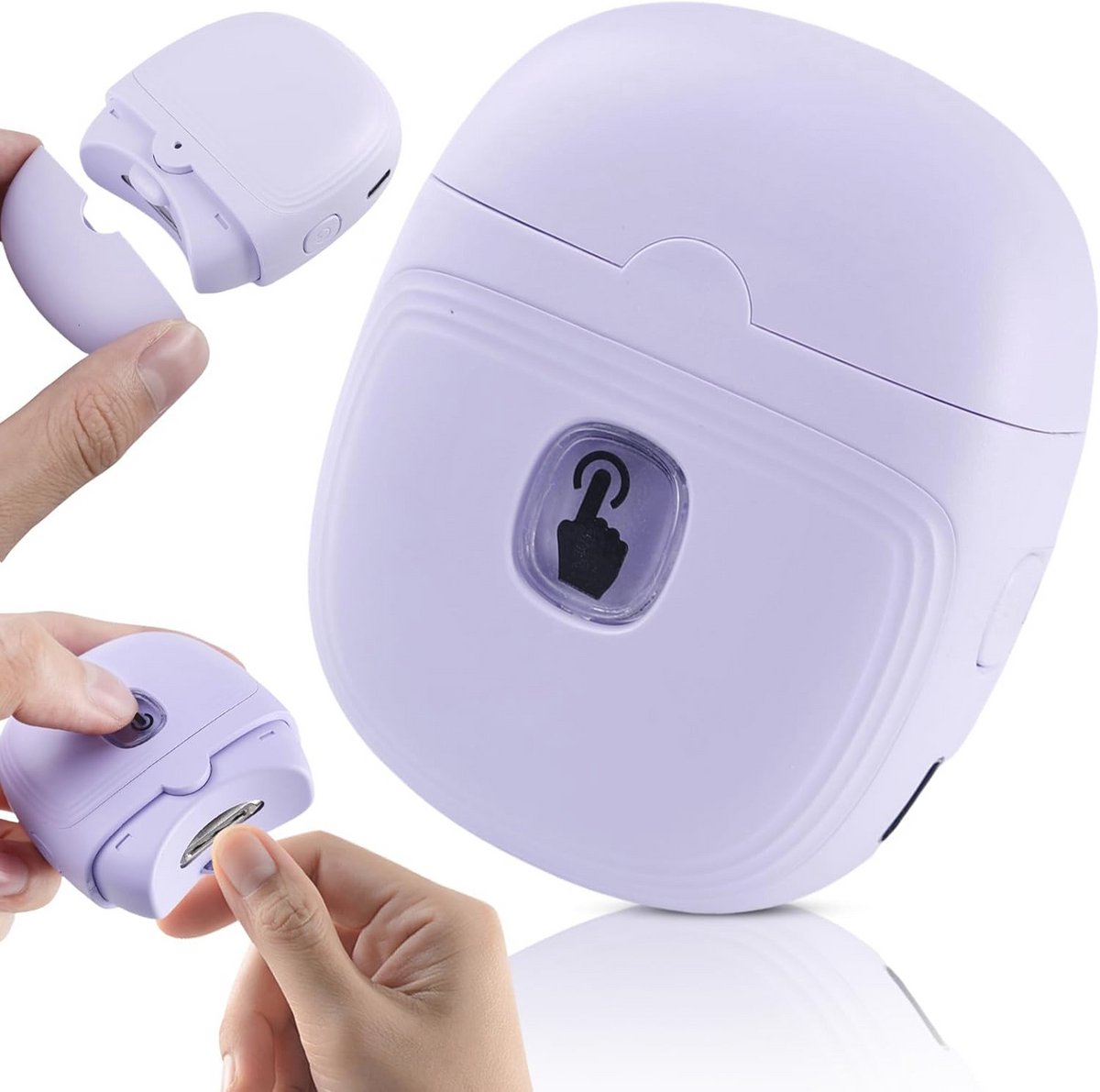 Oplaadbare elektrische nagelknipper met verlichting en ergonomisch ontwerp