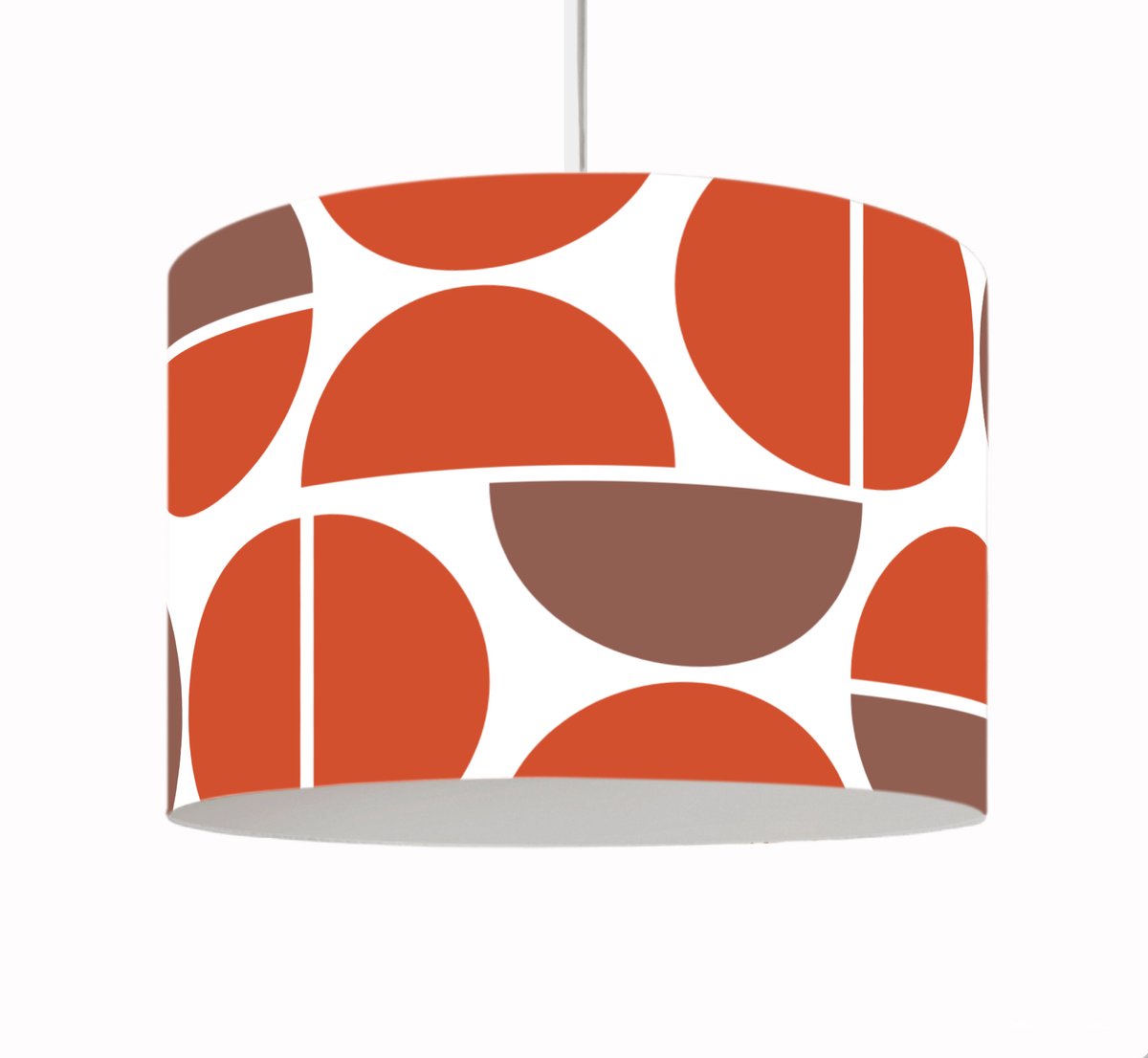 Hanglamp Circle orange Retro vintage verlichting diameter 30cm met pendel voor slaapkamer kinderkamer