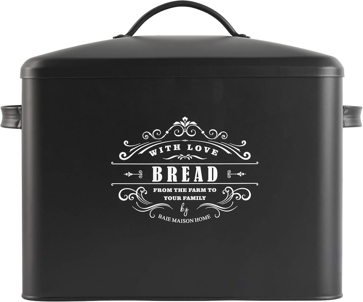 Extra grote zwarte brooddoos voor al uw broodopslag en organisatie