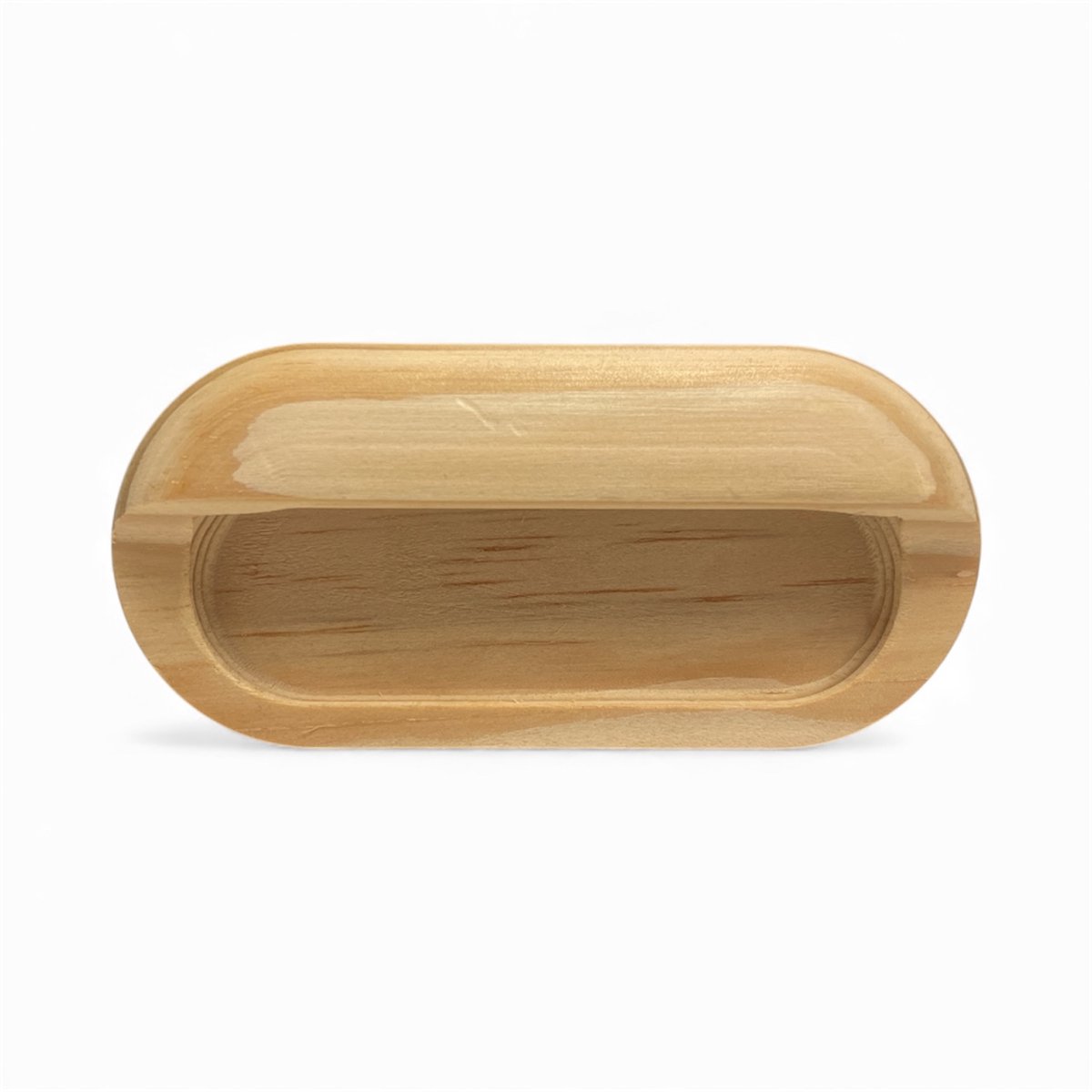 Meubelgreep 64 mm - afgerond grenen - 120x30 mm - vintage