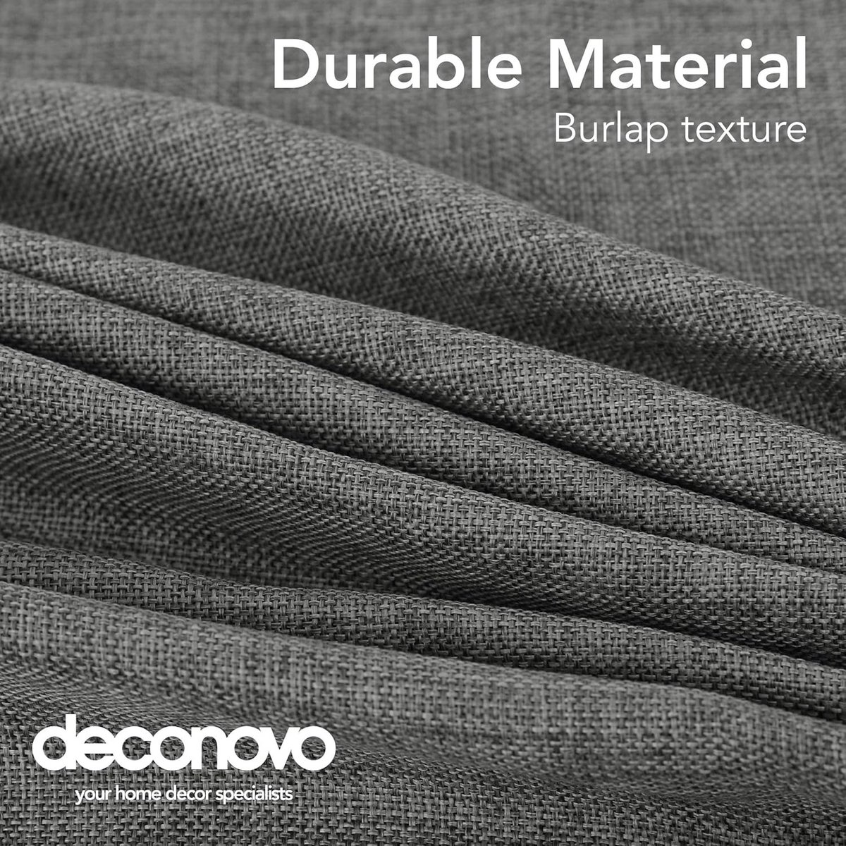 Waterafstotend Tafelkleed Vierkant Linnenlook Tafeltextiel 150x150cm Donkergrijs