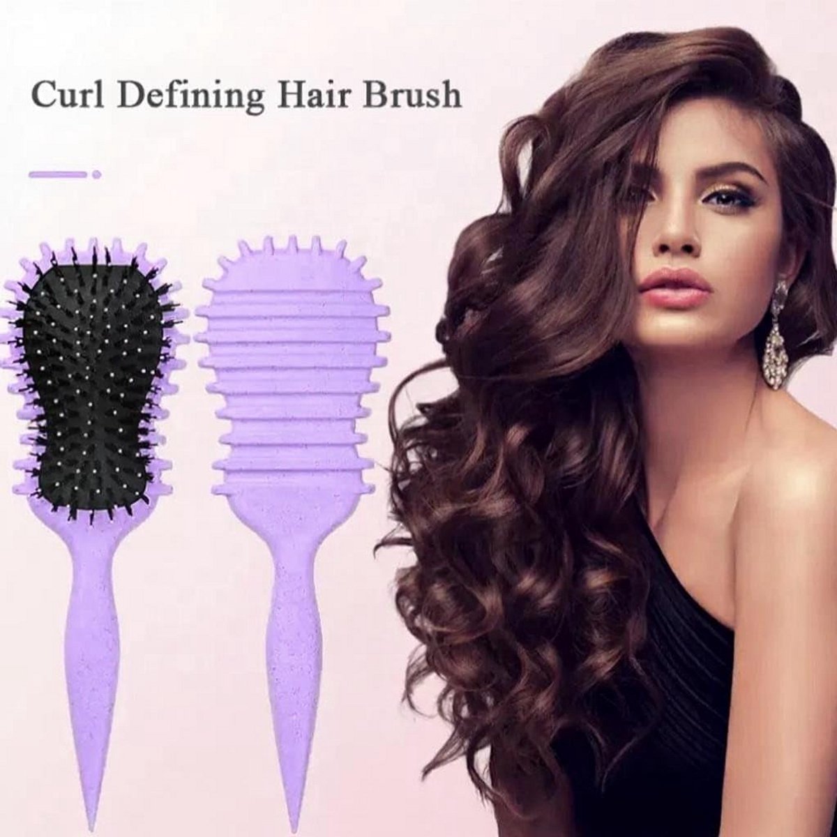 Ontwarrende Borstel voor Krullend en Kinky Haar - Perfect voor Definiëren en Stylen