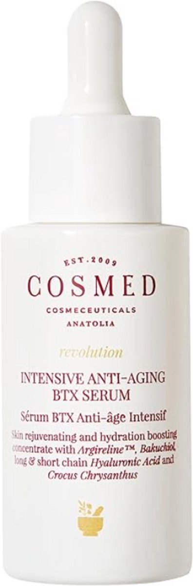 Cosmed Anti Rimpel Serum met Hyaluronzuur & Peptiden – BTX Bakuchiol Gezichtsserum 30ml – Vegan Anti-Aging Serum
