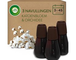 Air Wick Essential Mist - Katoenbloem & Orchidee - 3 Navullingen voor Automatische Luchtverfrisser