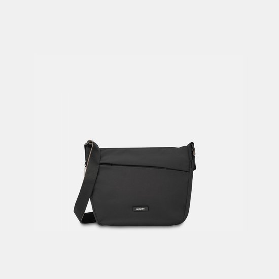 Hedgren Gravity – Sac bandoulière M – Déperlant et anti-poussière – Bandoulière réglable – Avec porte-clés – Polyester - Noir