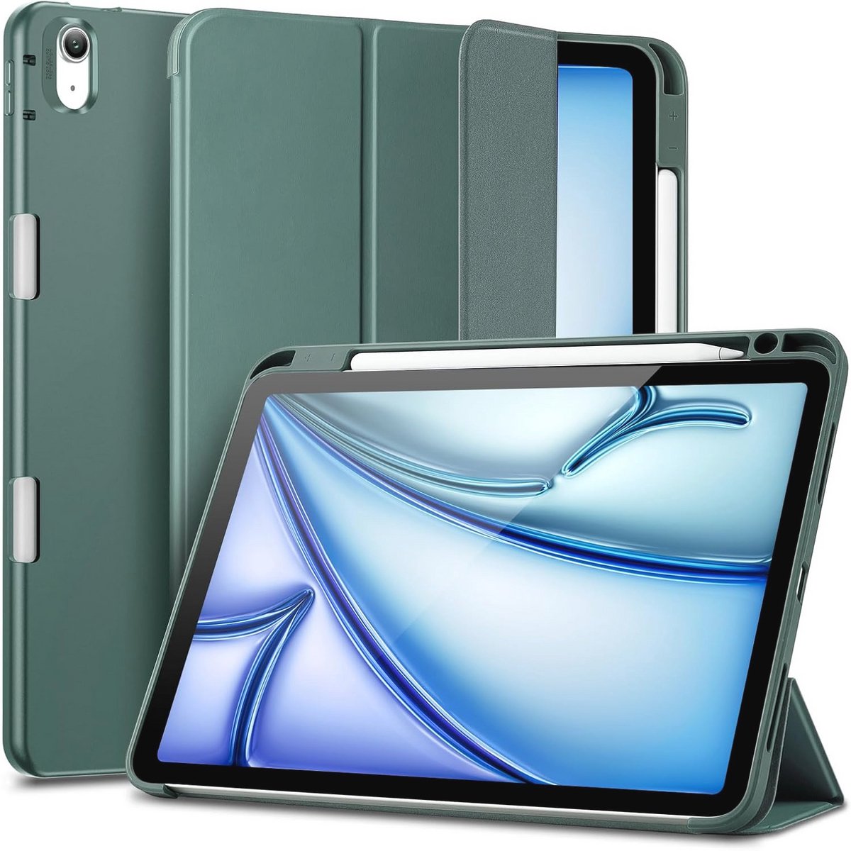 Beschermende Pencil Holder Case voor iPad Air 5/4e Generatie - Groen