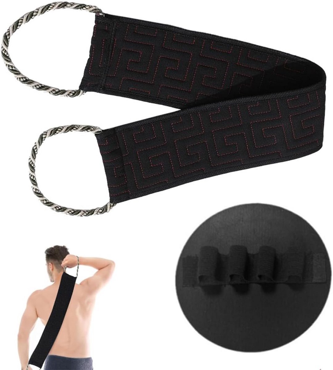 Rugreiniger en -scrubber voor onder de douche met massagefunctie
