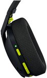 Côté du casque Logitech G435 noir avec boutons jaunes.
