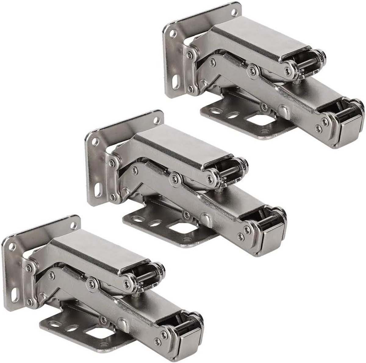 Allecta - 3 sets gegalvaniseerde ijzeren soft close kastscharnieren voor keuken en slaapkamer - Duurzaam en geruisloos.