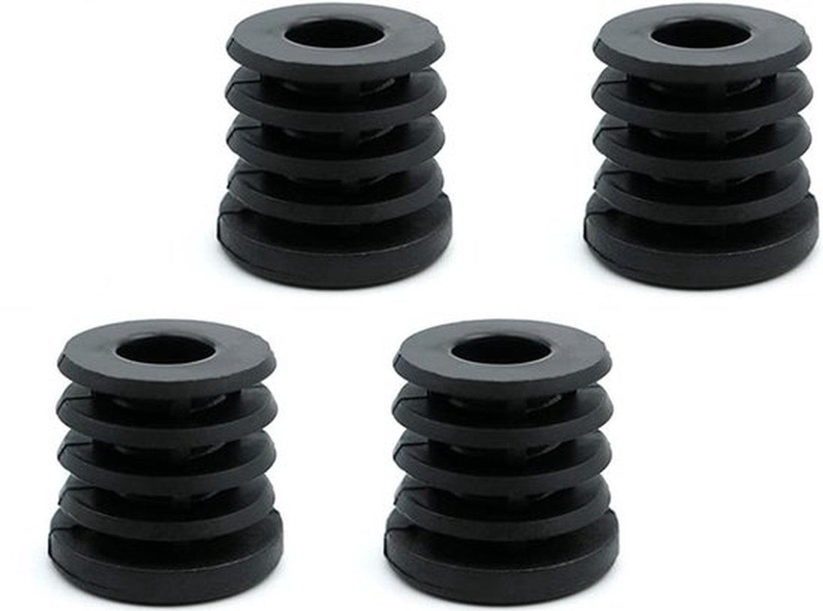 4 x Ronde Buispluggen Ã˜35 mm - Kunststof Schroefdraad - M8 Binnenwerk