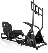 REBBLERS® SIMR 1000GM Sim Racing Cockpit + Gearshift Holder + TV Standaard - Verstelbare Racestoel van Formula naar GT/Rally - Race Simulator - Zwart