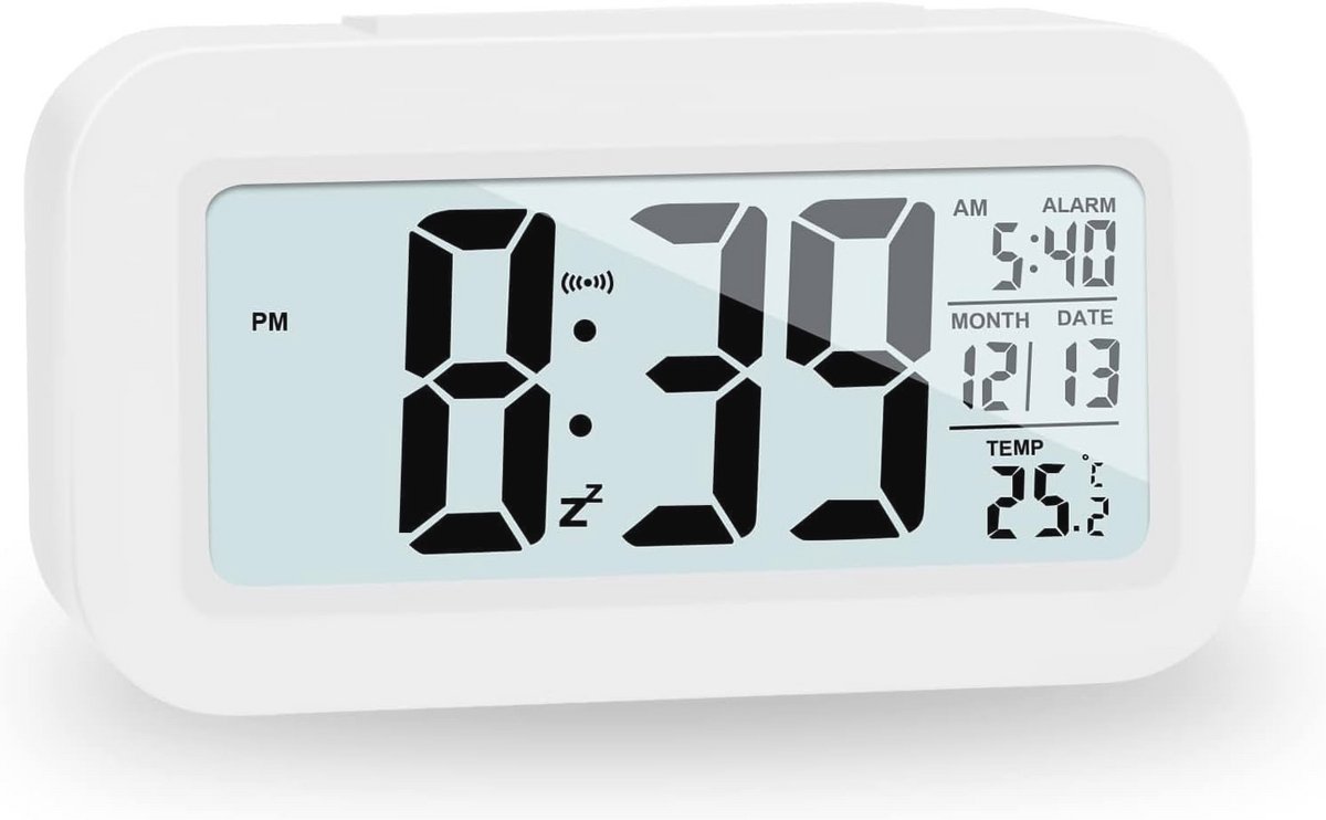 Digitale LCD Alarmklok voor Thuis en Reizen met Temperatuur en Snooze Functie