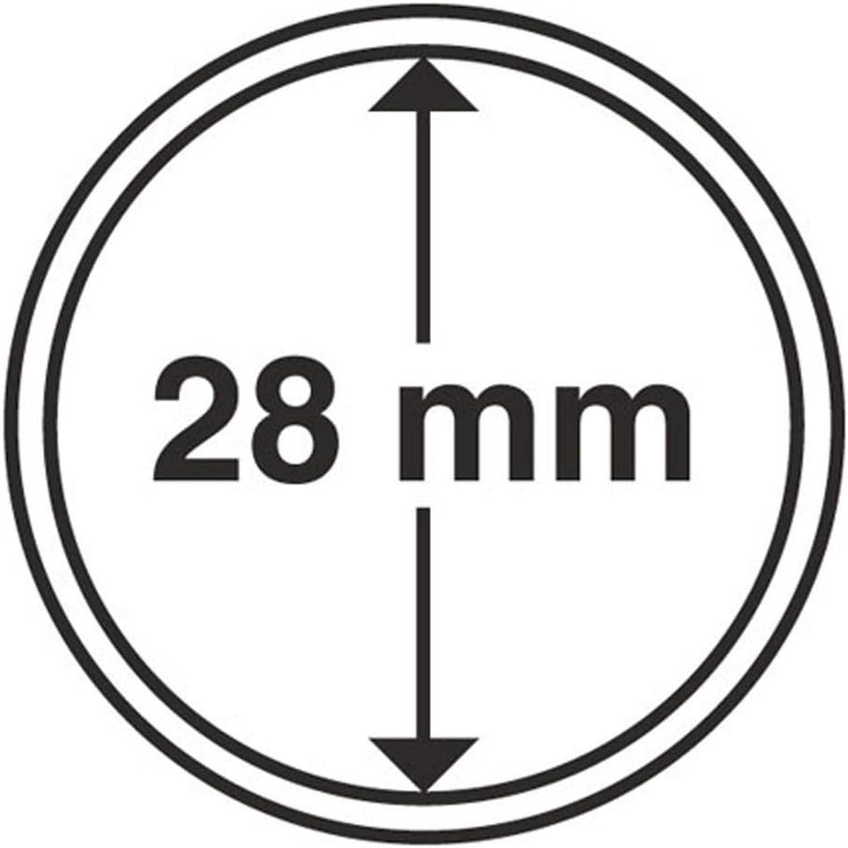10 x muntcapsules 28 mm - hoogwaardige bescherming voor munten