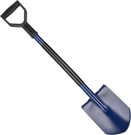 KADAX Tuinspade Met D-Greep - Pioniersspade 86 Cm Metaal, Zwart/Oranje Voor Tuin En Camping