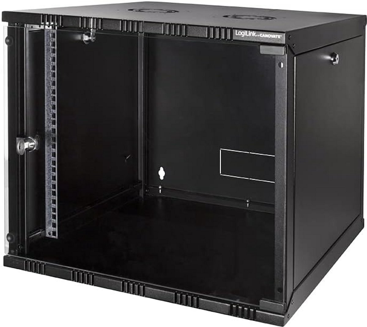 Wandbehuizing 9HE 19 inch 560 mm zwart