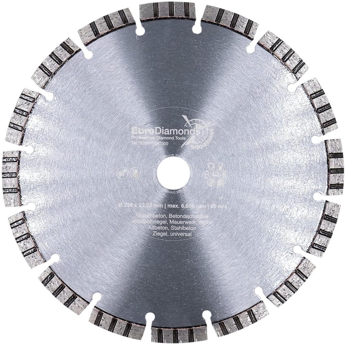 Diamant slijpschijf 230 mm turbo - voor beton en steen