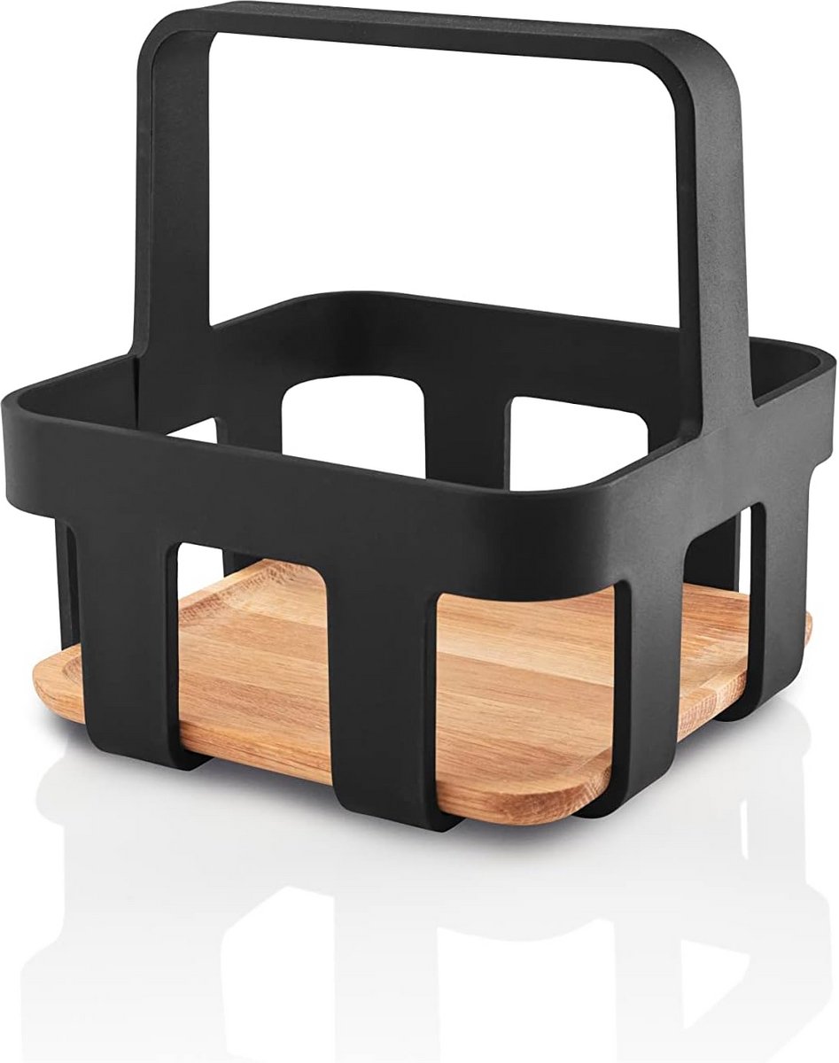 Elegante Serveercaddy Tafelorganizer met Handvat voor Olie, Azijn en Kruiden