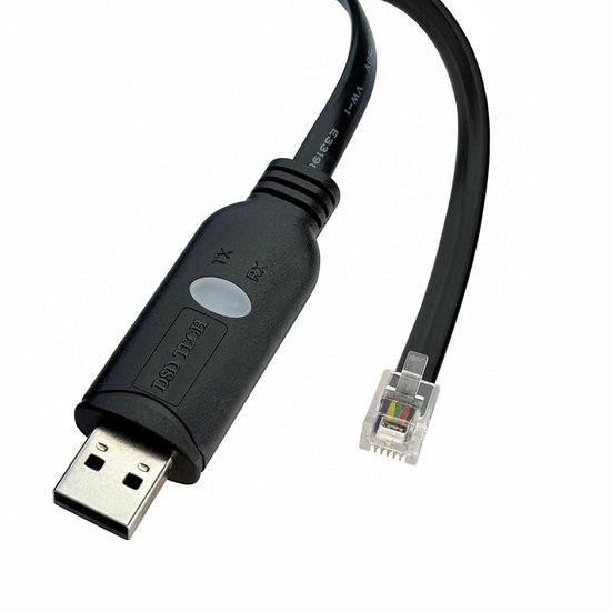 USB to RS232 RJ12 6P6C Serial Cable for POS Terminal PR608 Upgrade Console