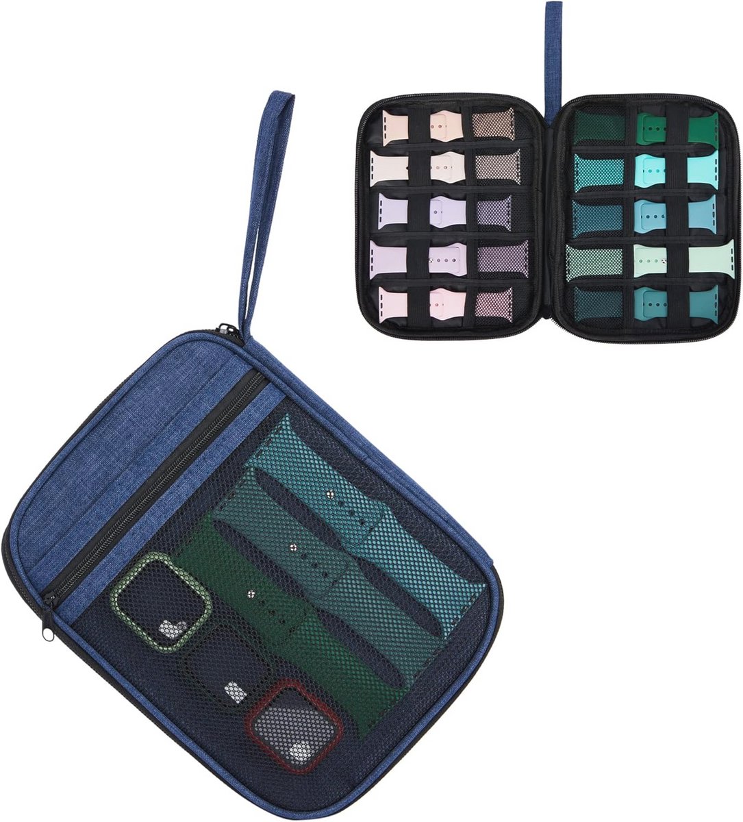 Opbergkoffer voor horlogebanden - Draagtas en organizer voor 10 horlogebanden en accessoires