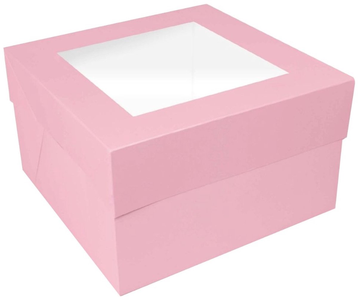 Simply Making Taartdoos Venster Lichtroze 35x35x15cm