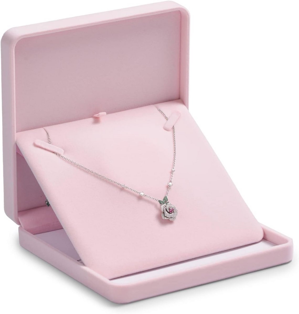 Grote Fluwele Halsketting Doos voor Hanger en Sieraden Organisatie