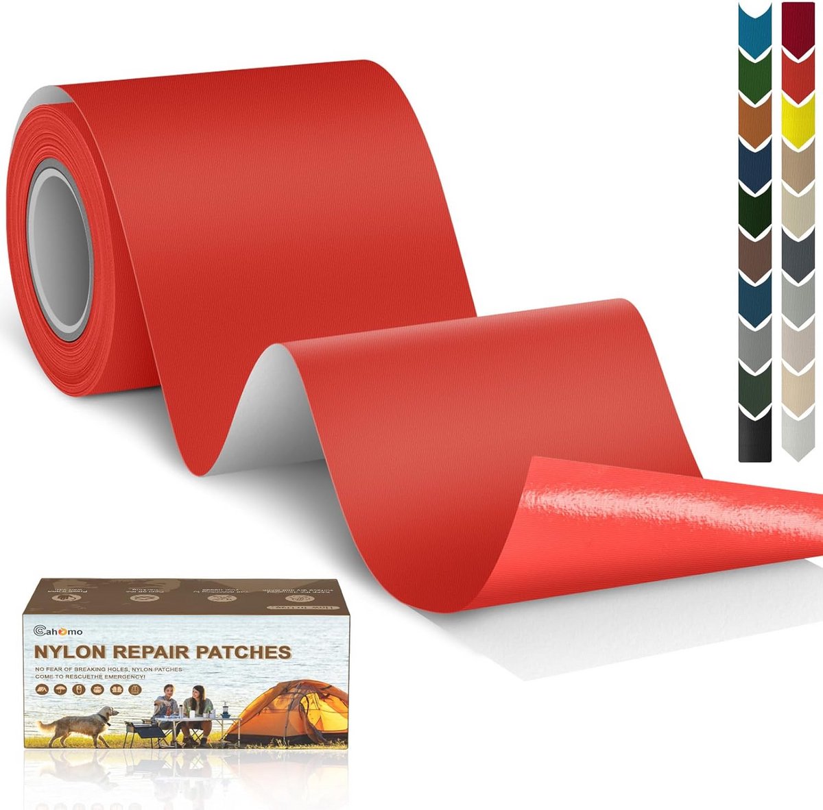 Waterdichte Nylon Reparatie Patch Zelfklevend - Sterke Hechting voor Tent, Jas & Slaapzak - Oranje