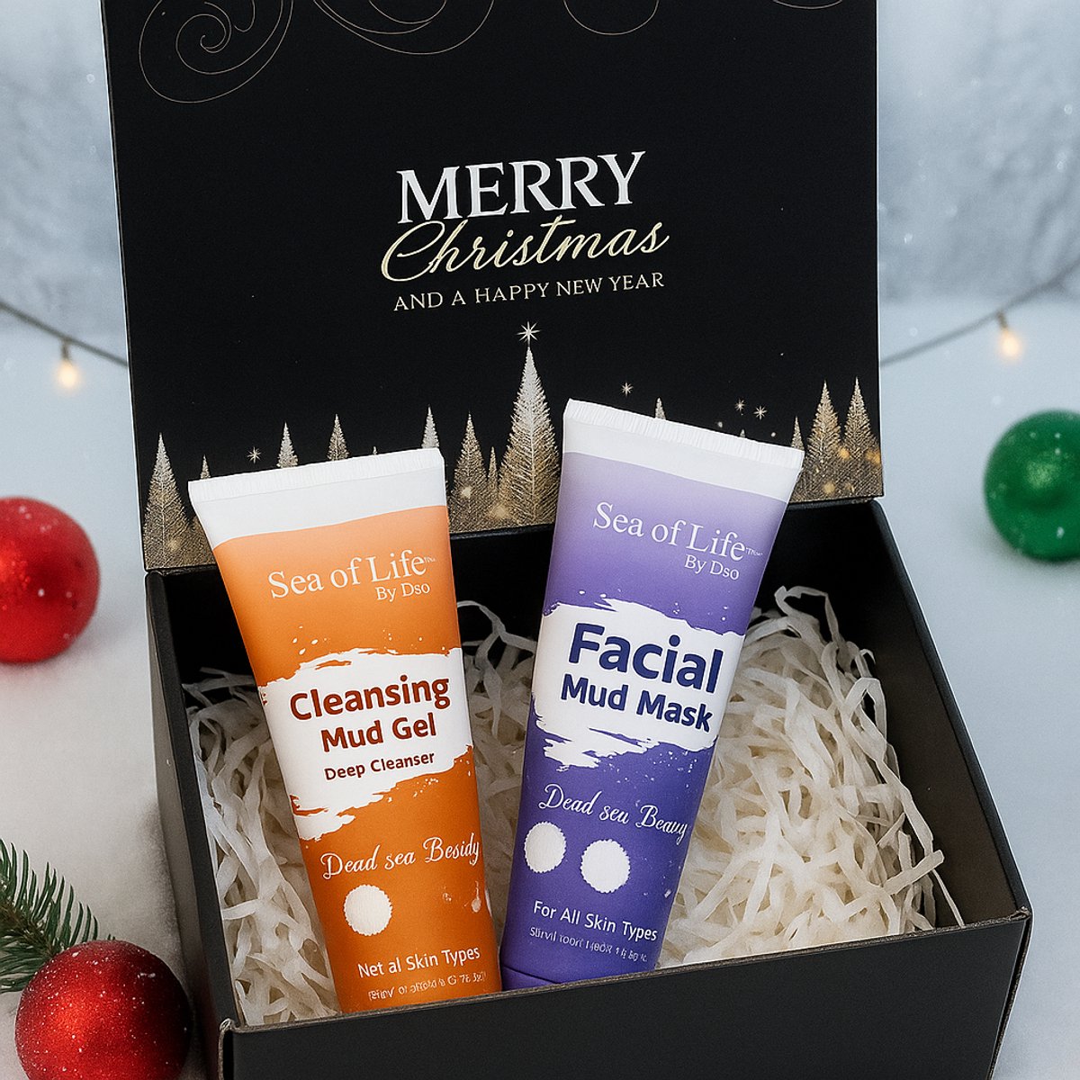Cadeau Set Kerst – Sea of life Cleansing Mud Gel & Facial mud Mask
