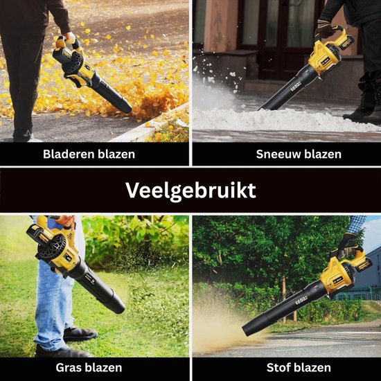 VLSelect® Bladblazer - Blaasmachine - Accu blazer - Geel van Merkloos	 — afbeelding 5