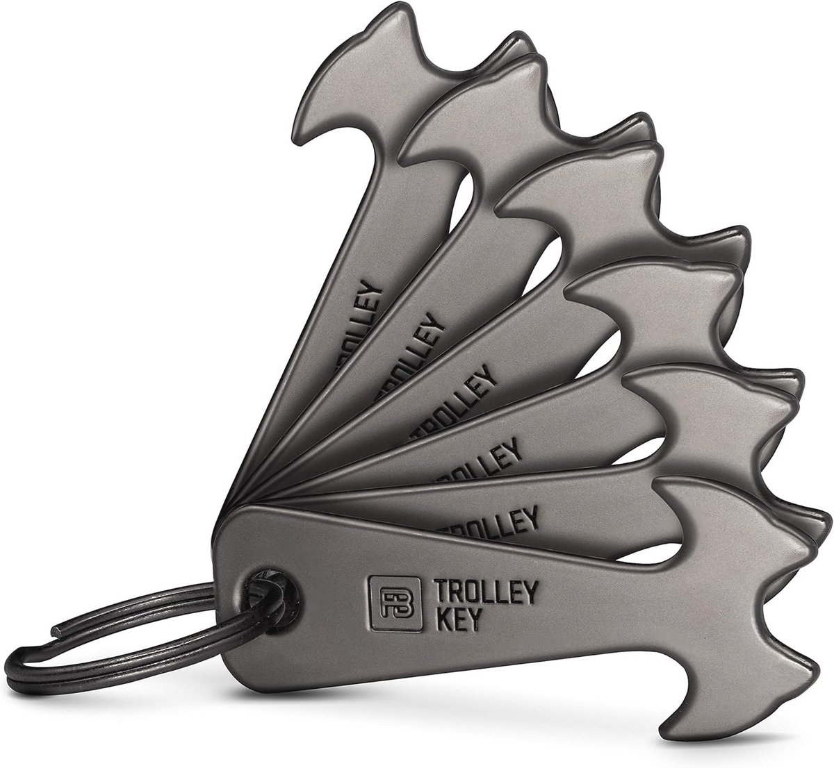 Zwart Trolley Sleutel Winkelwagenopener – Handige Sleutelhanger voor Supermarkt