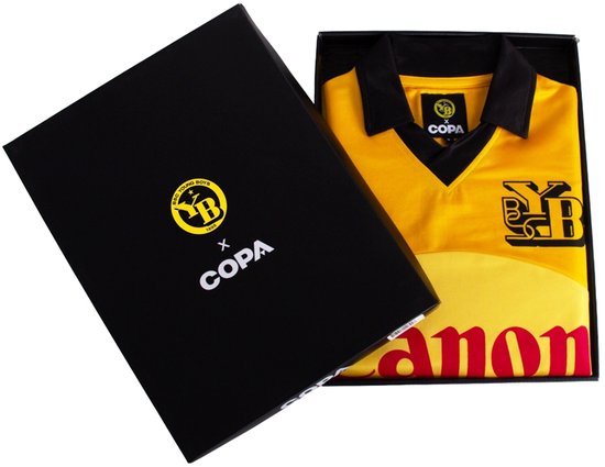 COPA - BSC Young Boys 1981/83 Maillot de Football Rétro - Hommes - Noir - Jaune - XL