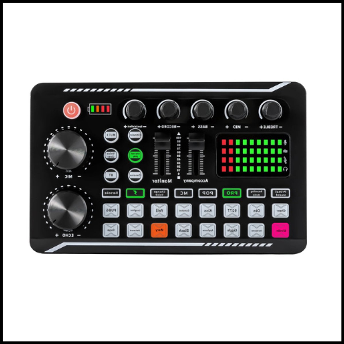 Professionele Geluidskaart – Live Streaming – Bluetooth Audio Mixer – Met Voice Changer & Sound Effects