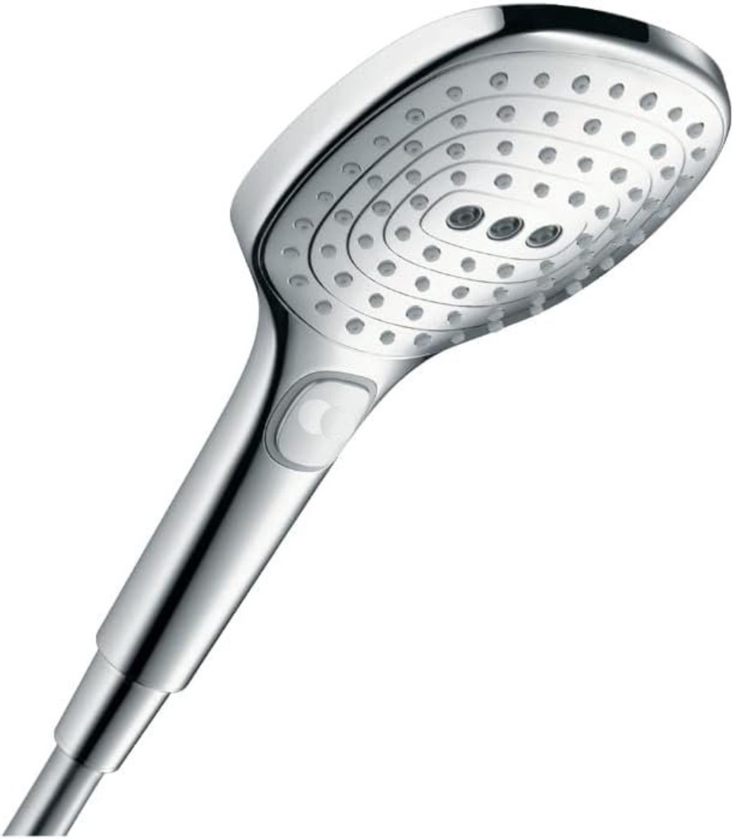 Famanu – Handdouche, ronde sproeikop 150 mm, 3 straalsoorten, anti-kalk, chroom, hoge druk, badkamer en keuken, duurzaam en waterbesparend