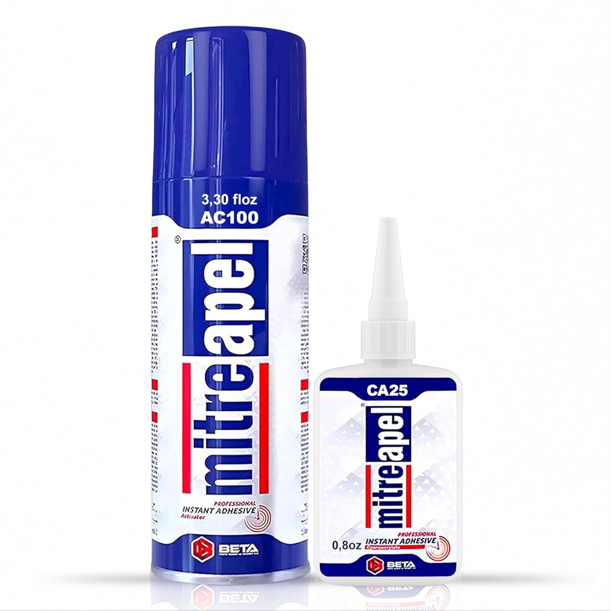 Mitreapel Secondelijm met Activator – 100 ml – 1 stuk – Superlijm – Sterke Secondelijm – Snelle en Betrouwbare Reparaties in Seconden - Twee-componentenlijm - Super Glue Instant Adhesive with Activator