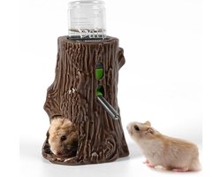 Gsedaox - Hamster Drinkfles met Standaard - Waterdispenser - 80 ml - Voor Konijnen, Cavia's & Chinchilla's