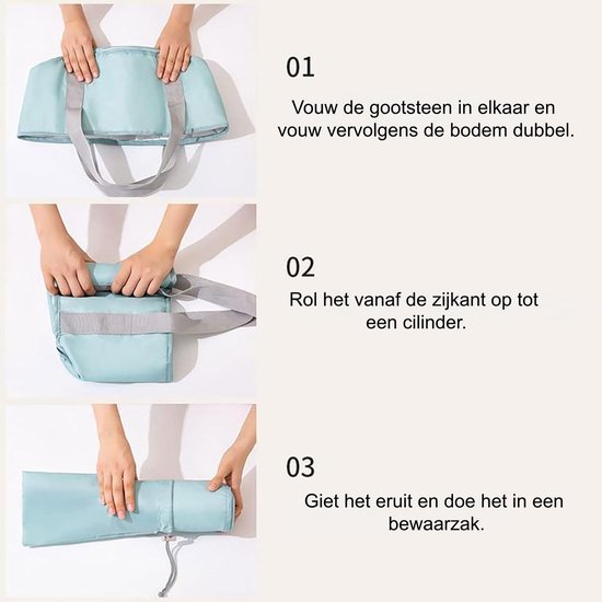 1 artikel - Opvouwbare voetenbademmer - Voetenbad voor thuisgebruik - Draagbaar voor op reis - Geïsoleerde voetenbadtas - Groot blauw van Merkloos — afbeelding 4