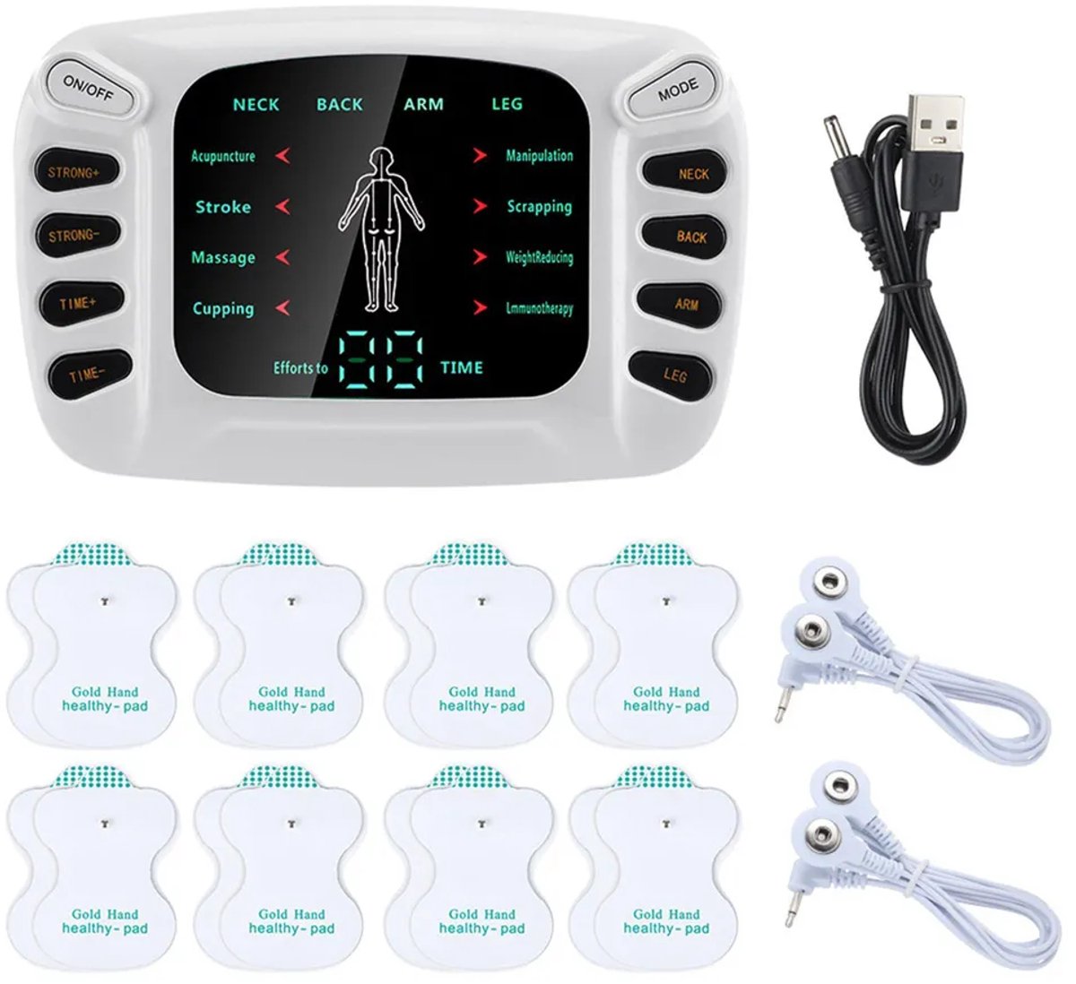Therapeutische massager, pulsmassager, 8 standen