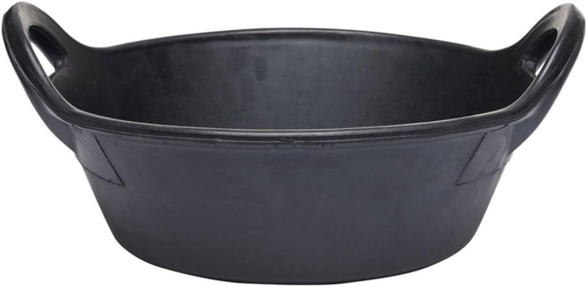 Stevige Rubber Emmer 12 Liter voor Stal, Weide en Huishouden - Zwart