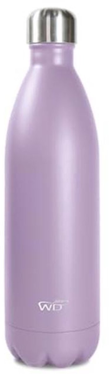 Thermosfles 1 liter Lilla - Ideaal voor onderweg - Ø 7 cm, hoogte 31 cm