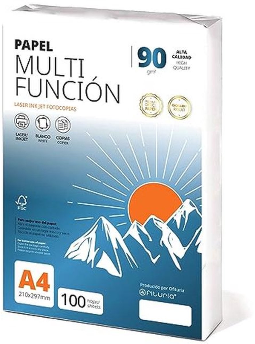 Multifunctioneel A4-papier voor diverse printers - 90 g, 100 vel