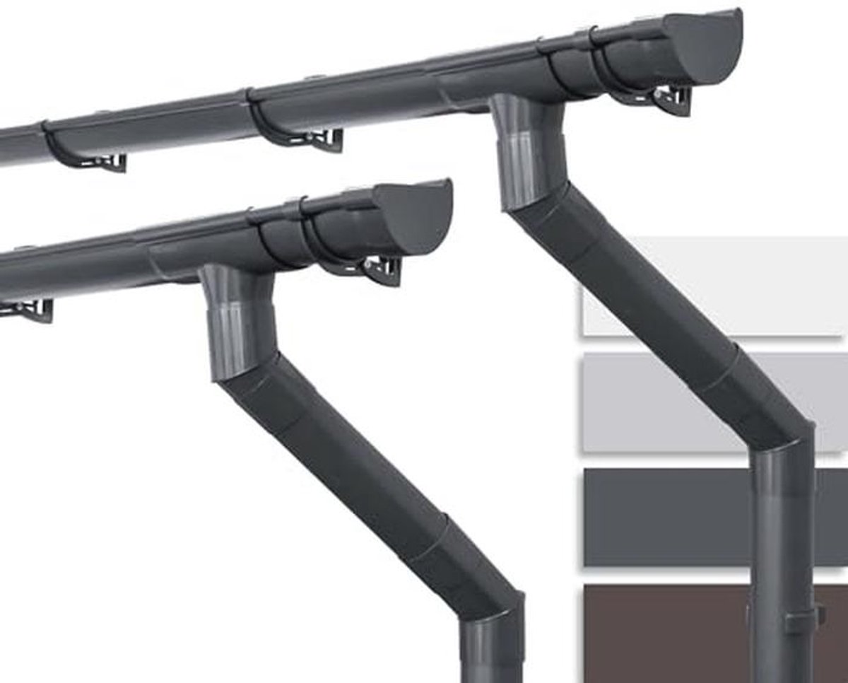 Dakgotenset voor tuinhuis halfrond 100mm 2 x 5m antraciet