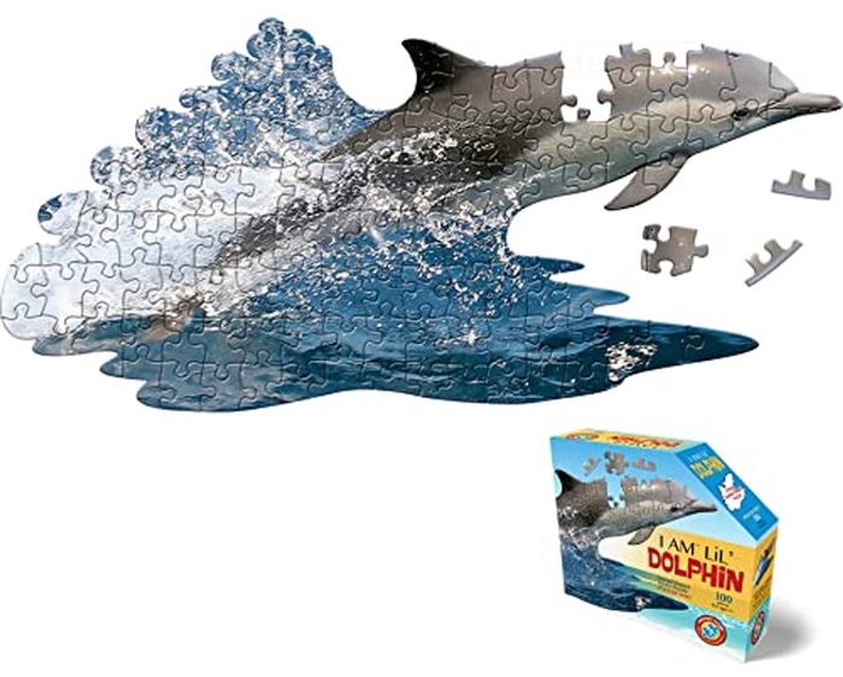Dolfijn Puzzel Junior - Contourpuzzel van 100 Stukjes voor Kinderen en Volwassenen