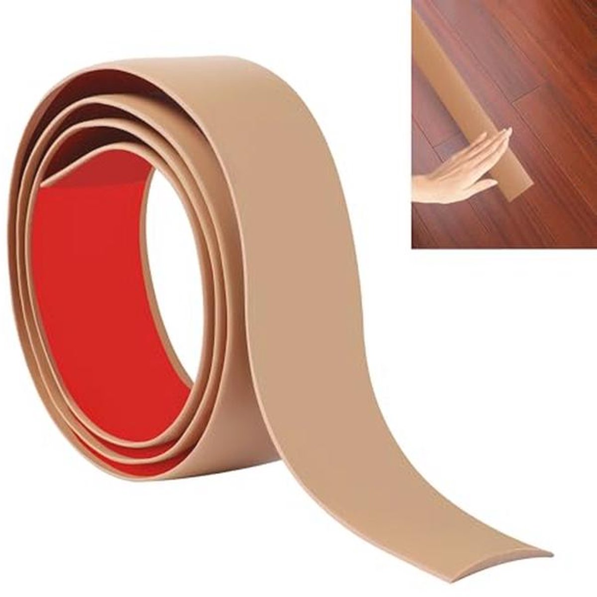 Laminaatvloer Drempelovergangsstrip 100cm - Zelfklevende Vinylvloerstrip voor Tapijtrand e