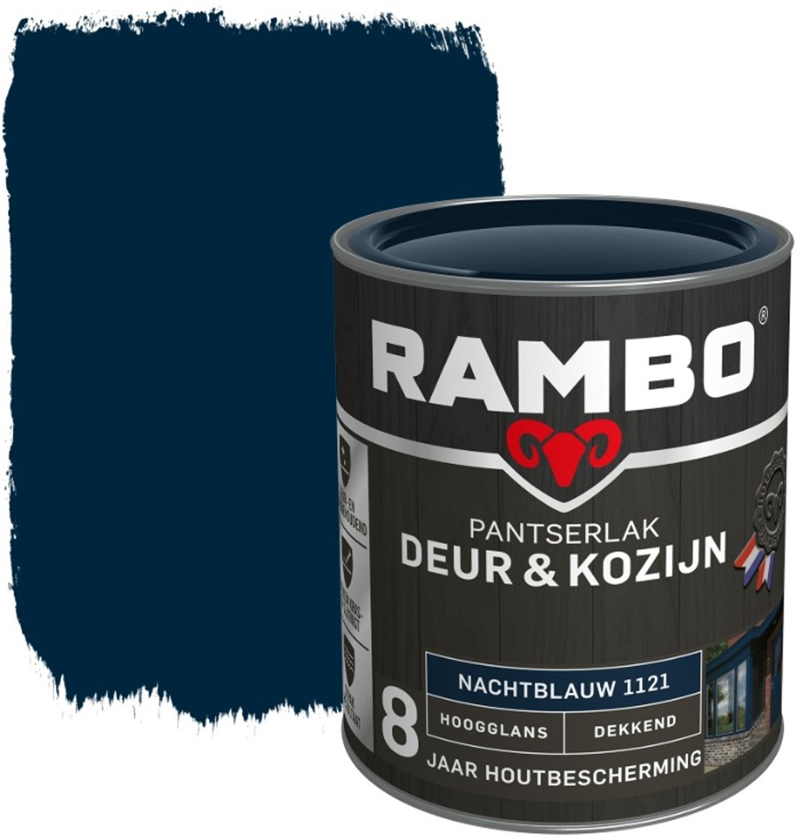 Rambo Pantserlak Deur en Kozijn - 1.5L - Nachtblauw