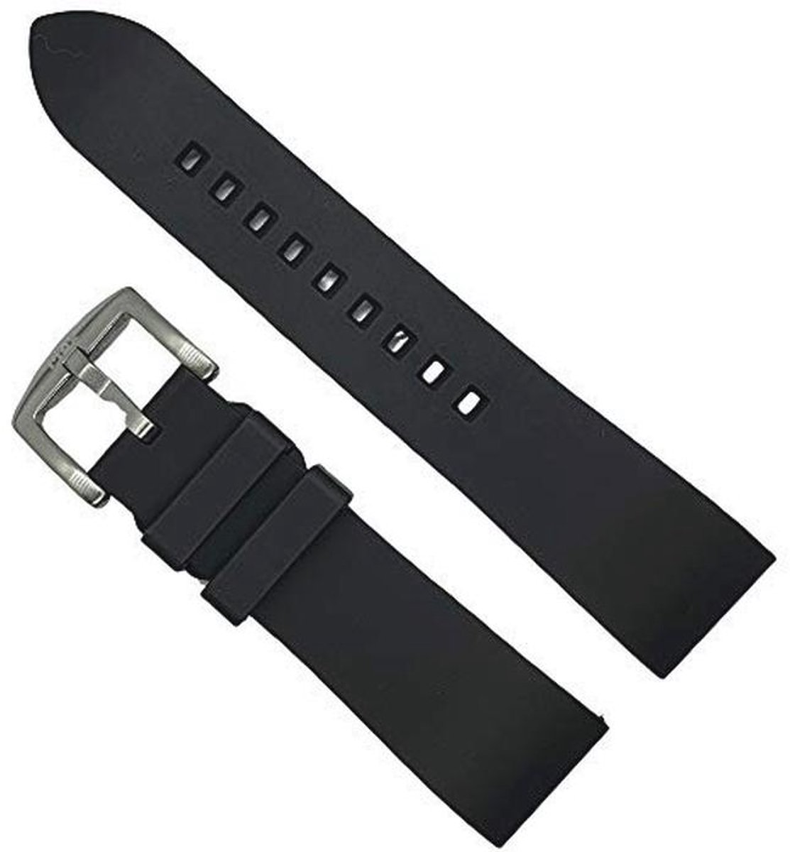 MAX Fluorelastomeer (FKM-rubber) snelsluiting horlogeband en smartwatch-bandje 20 mm, 22 mm, 24 mm - rood, marineblauw, oranje, bruin, zwart, groen fluorrubber, 21 mm