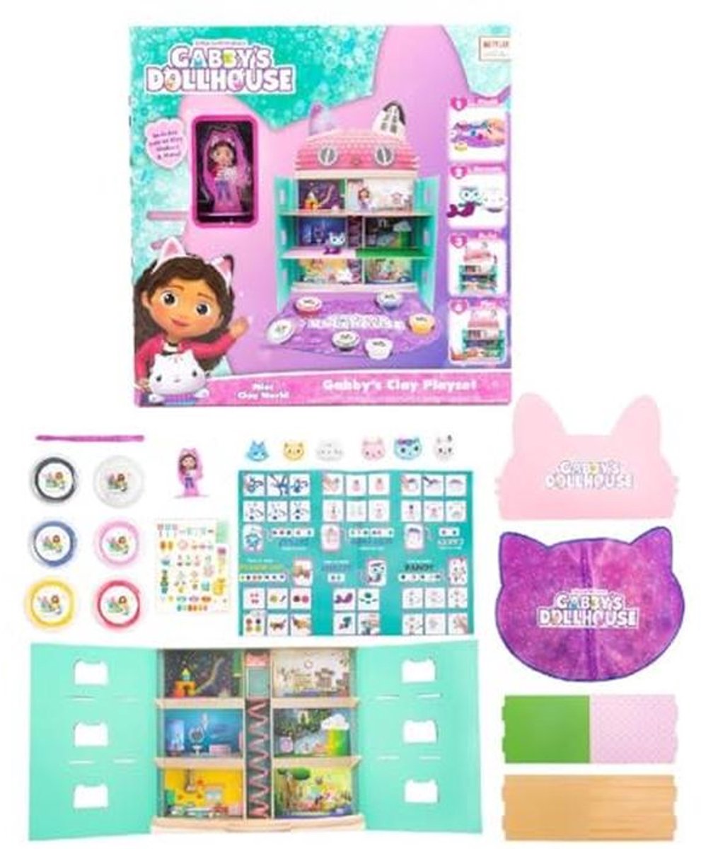DIY poppenhuis set voor katten en knuffelpoppen van klei
