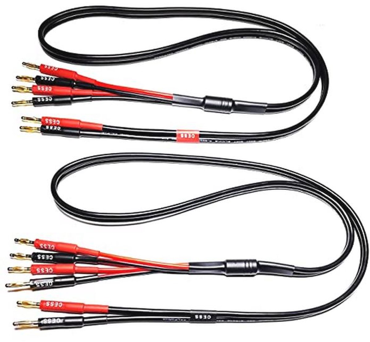 Bi-Wire Banana Plug Splitter Luidsprekerkabel 2 naar 4 Banaanstekkers 12 Gauge 3 Voet