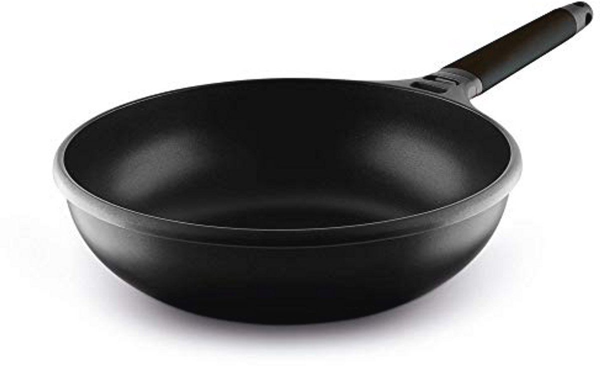 Aluminium Wok met Afneembare Handgreep voor Optimale Kookprestaties