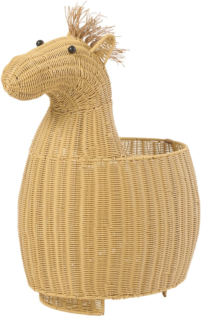 J-Line mand Paard - kunststof - naturel